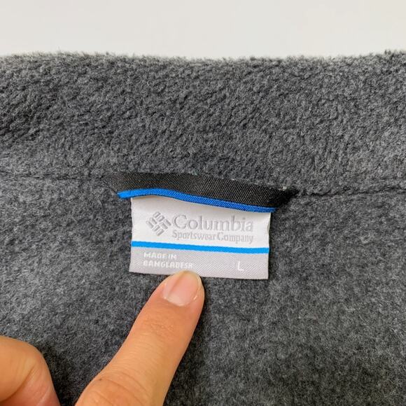 Columbia Vest Men L Large Grizzly Steens Mountain Fleece Full Zip Hiking Walking - Picture 5 of 13